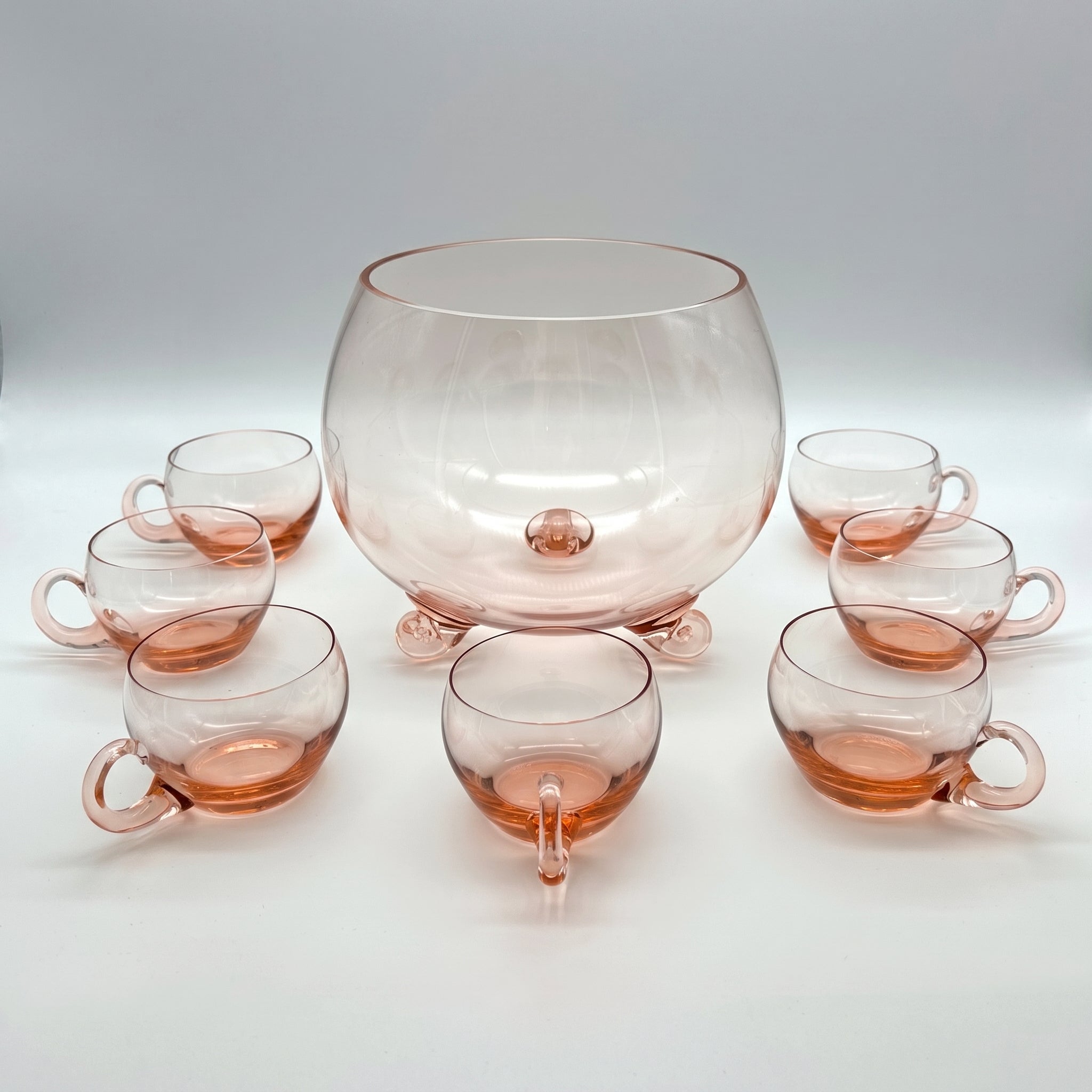 1960's Sussmuth Blown Glass Punch Set