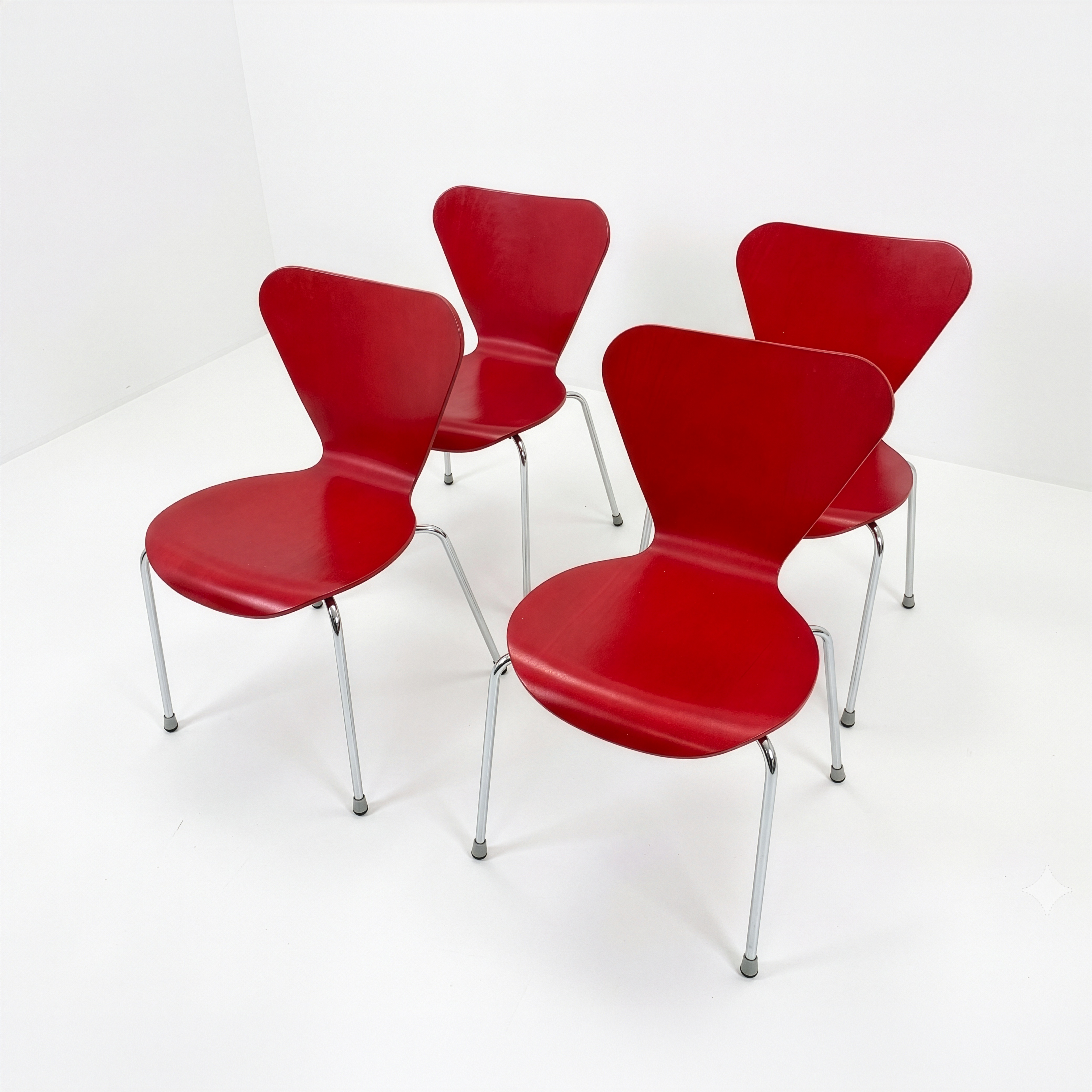 Vintage Molded Wood Chairs (Set of 4)